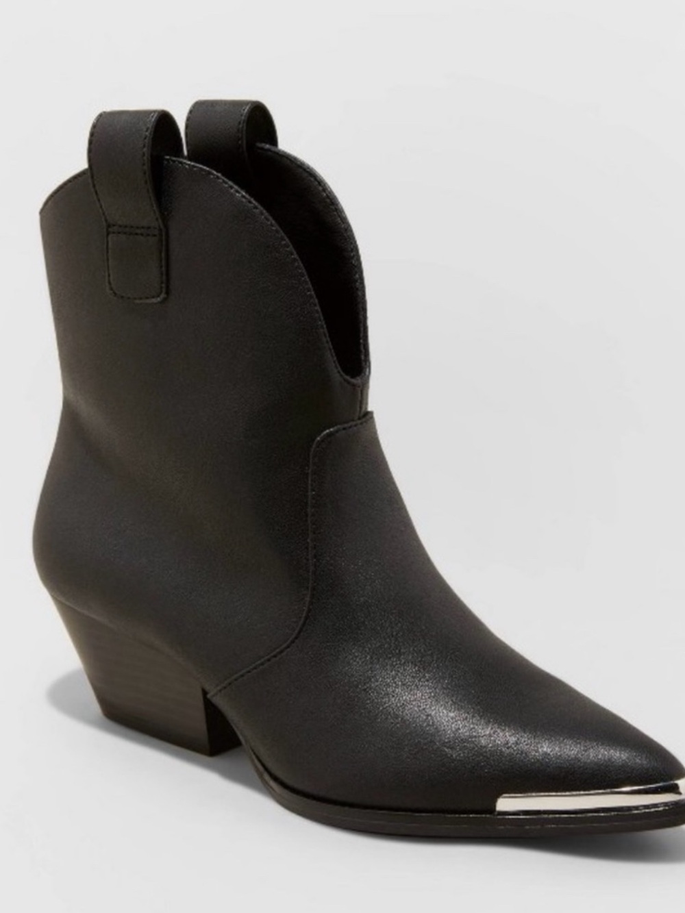Candie's Black Pointed Western Ankle Bootie